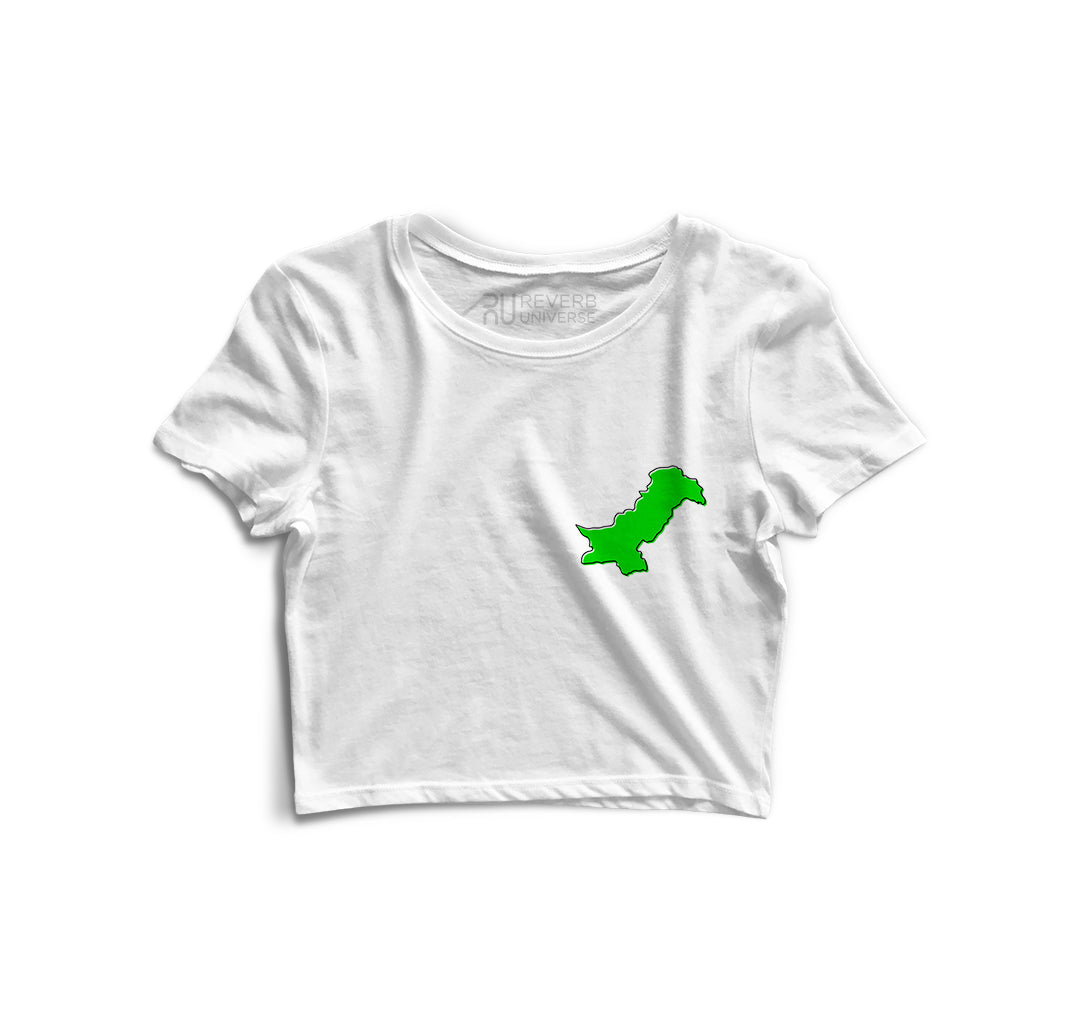 Pakistan Map Graphic Crop Top Copy