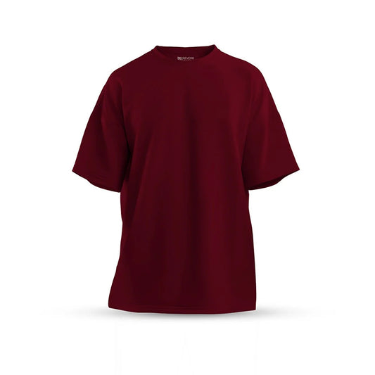 Maroon Oversized Basic T-shirt