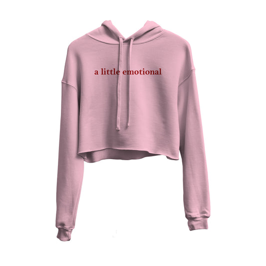 A Little Emotional Graphic Cropped Hoodie