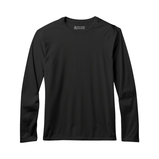 Black Basic Unisex Full Sleeve T-shirt