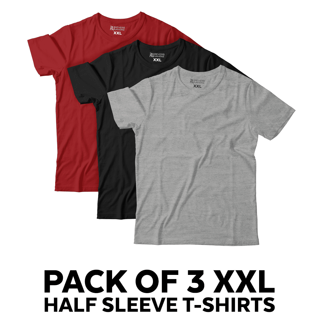 Women's Pack of 3 Basic Short Sleeve Relaxed Tees - XXL