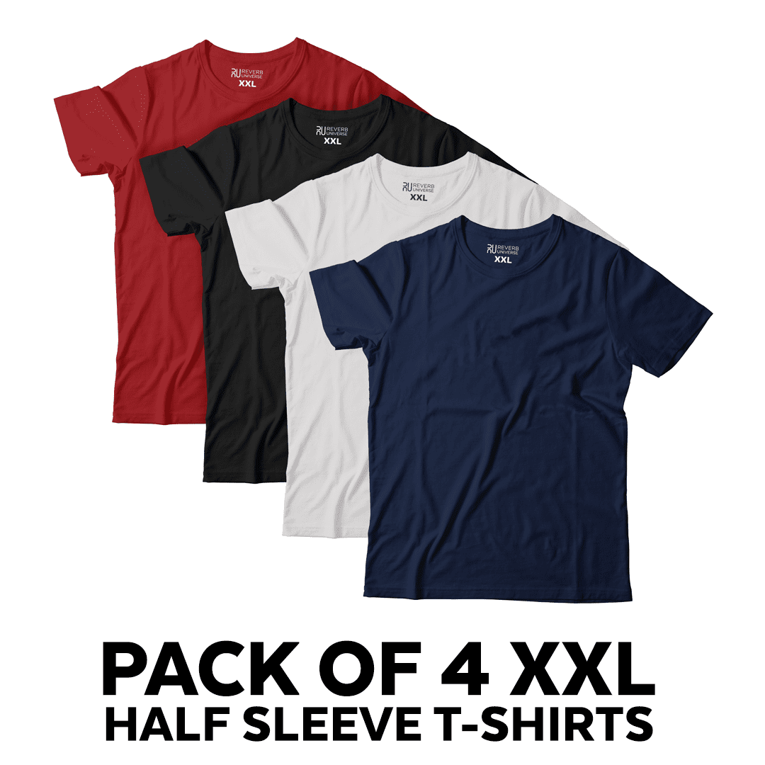 Women's Pack of 4 Basic Short Sleeve Relaxed Tees - XXL