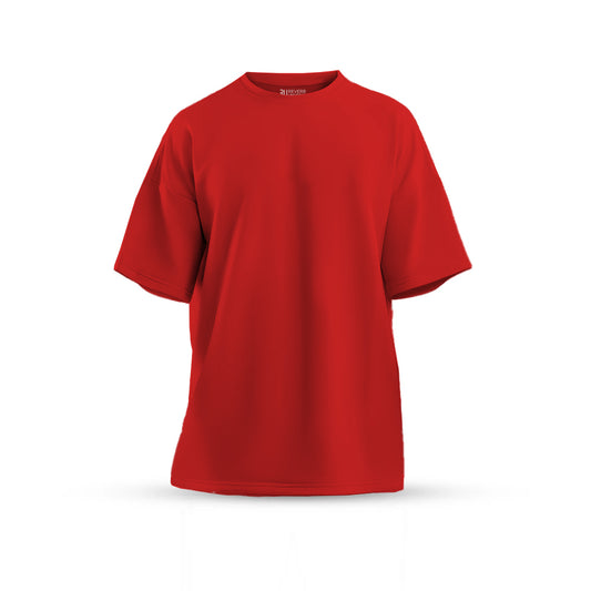 Red Oversized Basic T-shirt