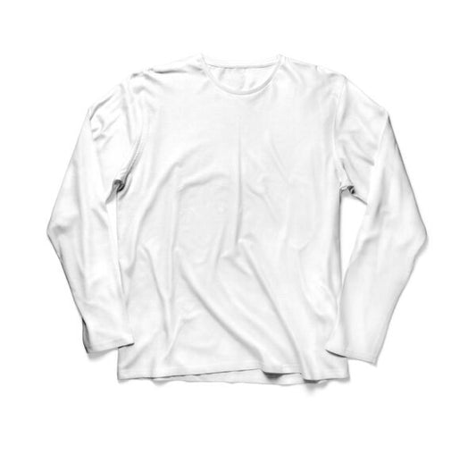 Women's Basic White Long Sleeve Relaxed Tee