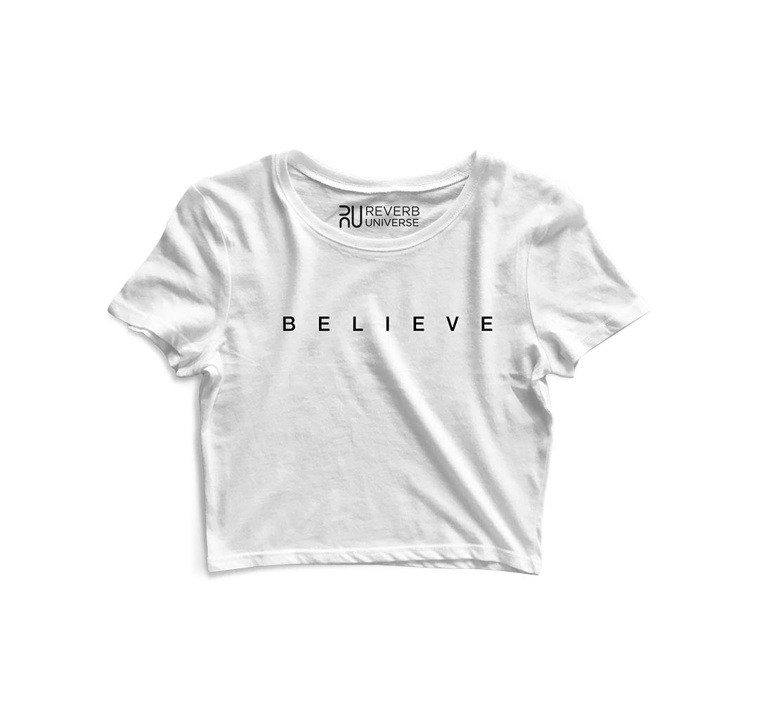 Believe Graphic Crop Top