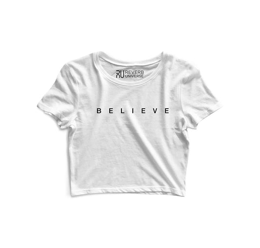 Believe Graphic Crop Top