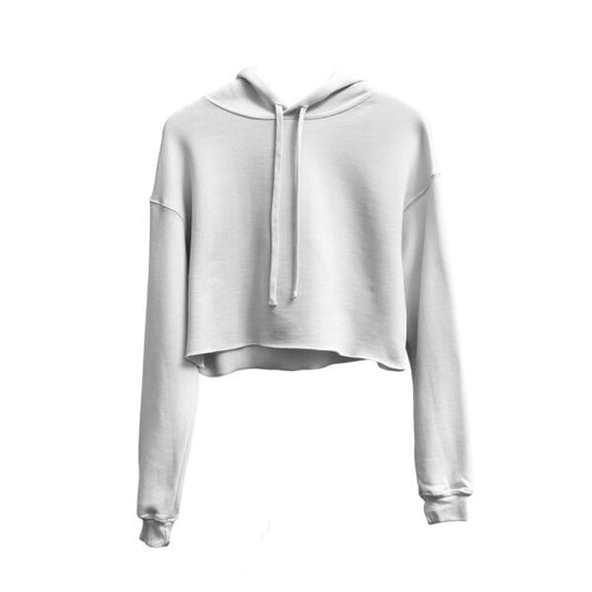 Basic White Cropped Hoodie