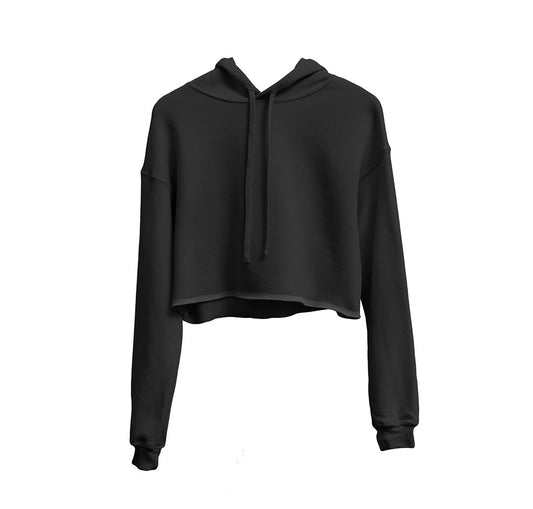 Basic Black Cropped Hoodie