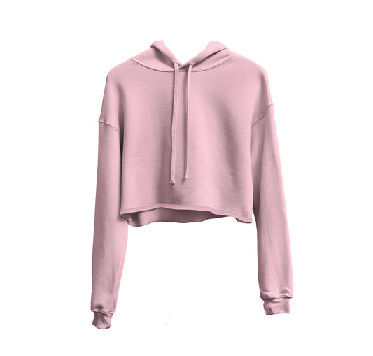 Basic Pink Cropped Hoodie