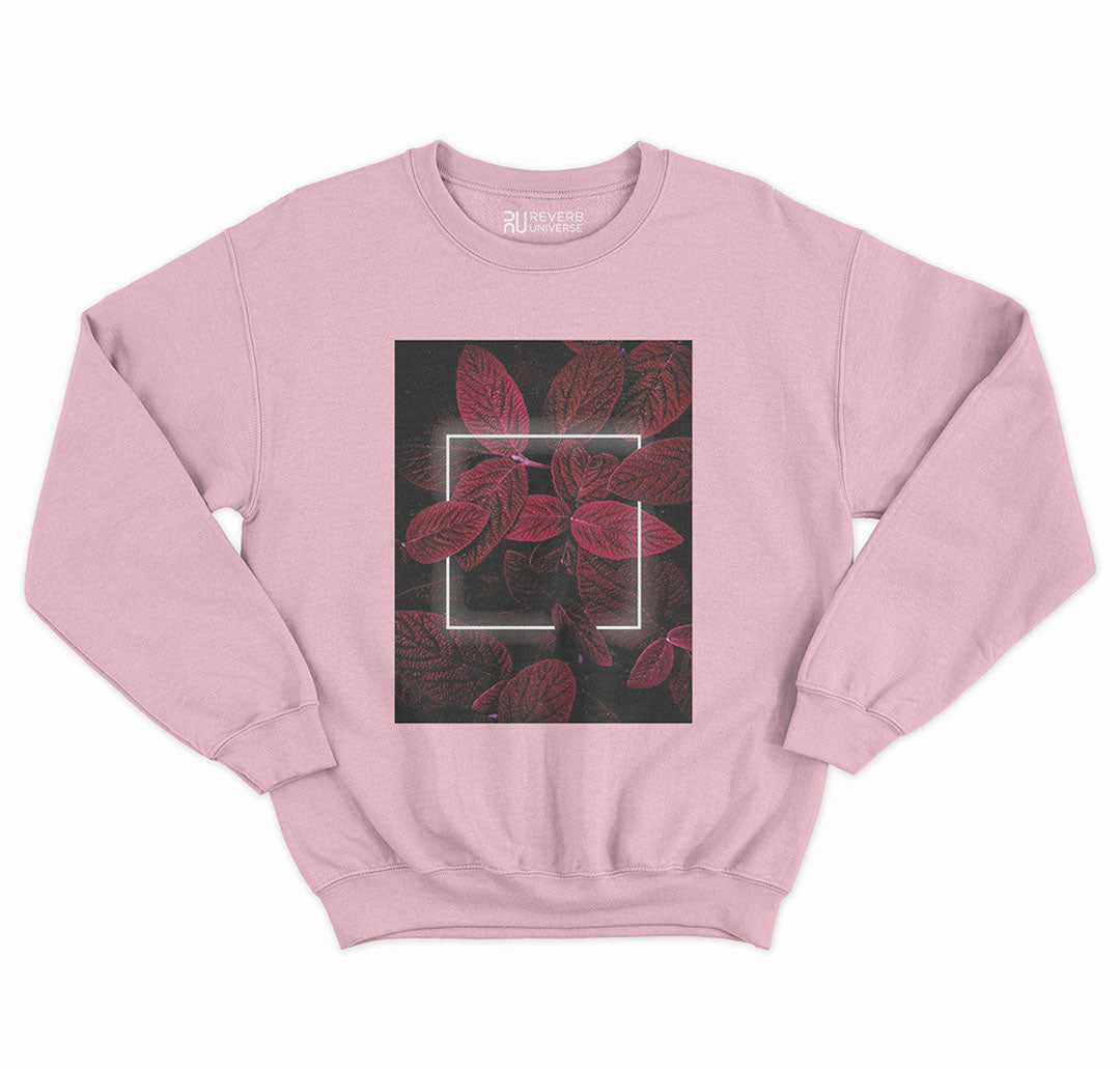 Red Leaves Neon Graphic Sweatshirt