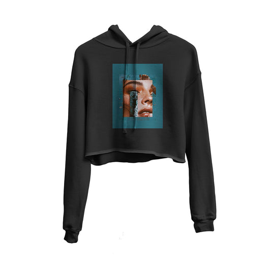 Tears Of Love Graphic Cropped Hoodie