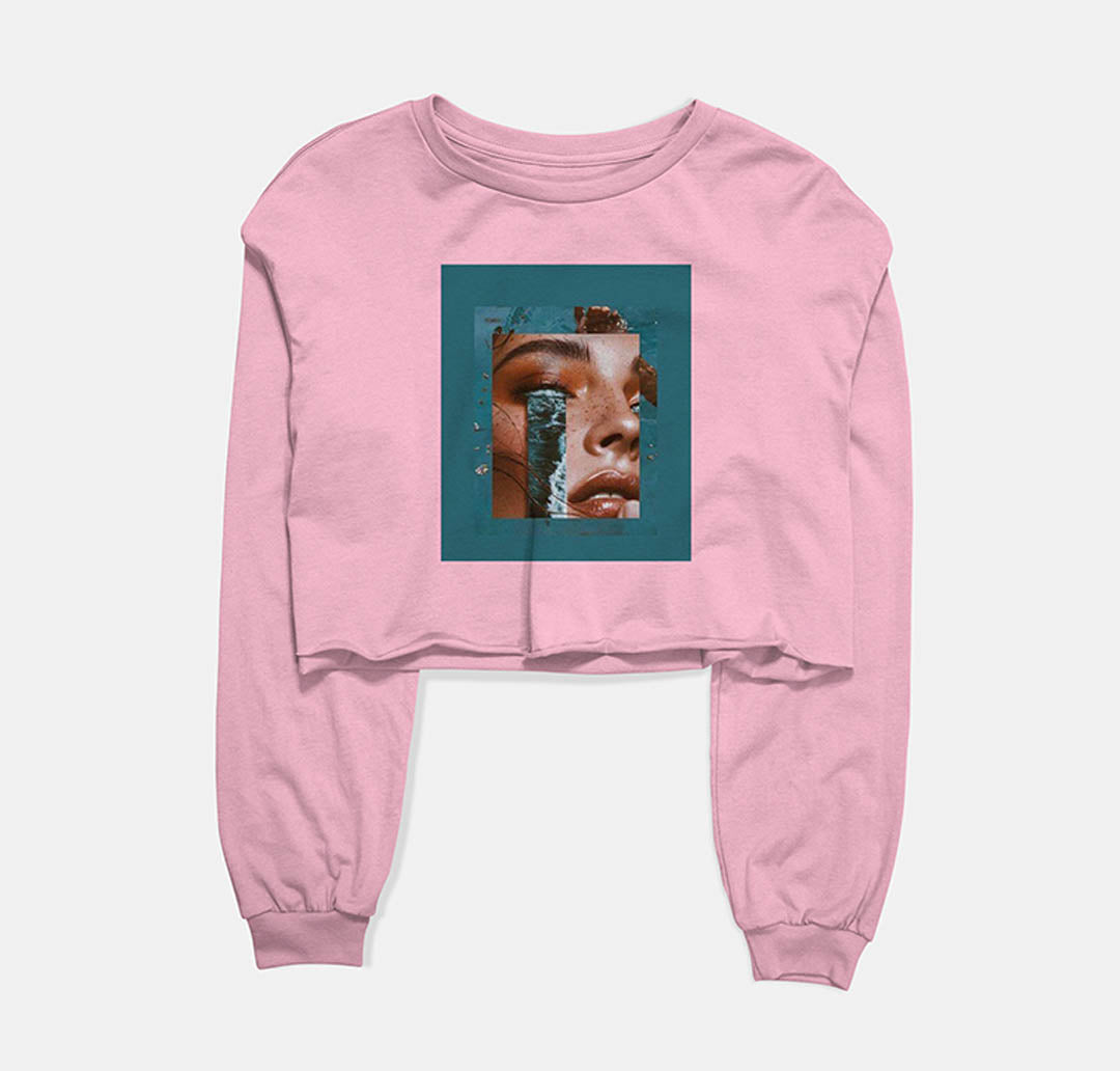 Tears Of Love Graphic Cropped Sweatshirt