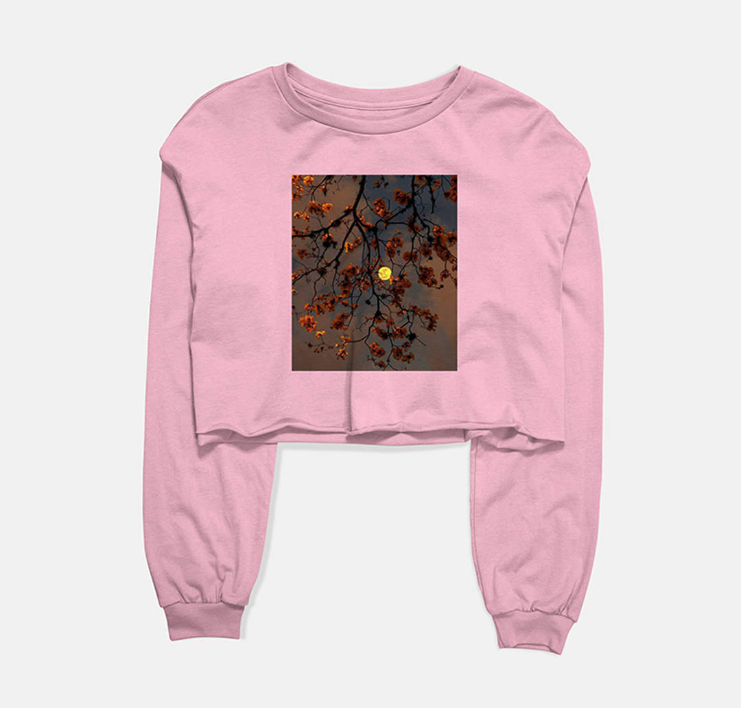 The Sign Of Autumn Graphic Cropped Sweatshirt