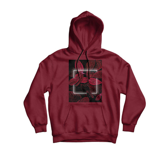 Red Leaves Neon Graphic Unisex Hoodie