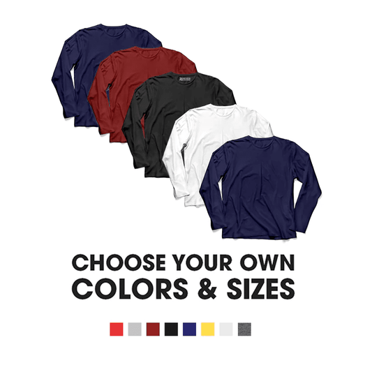 Women's Pack of 5 Basic Long Sleeve Relaxed Tees