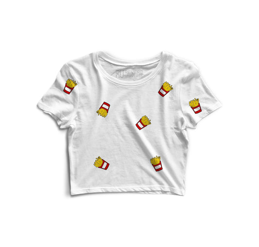 Fries Graphic Fusion Crop Top