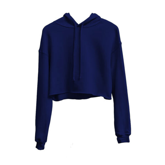 Basic Navy Blue Cropped Hoodie