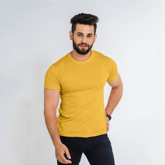 Basic Mustard Half Sleeve Tee