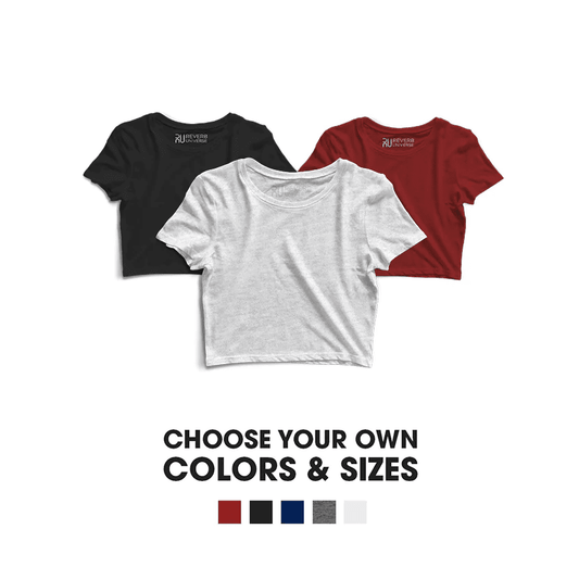 Pack of 3 Plain Crop Tops