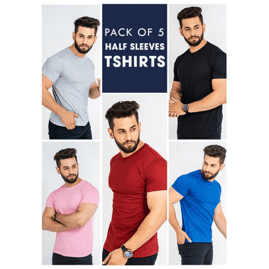 Pack of 5 Half Sleeve Tees