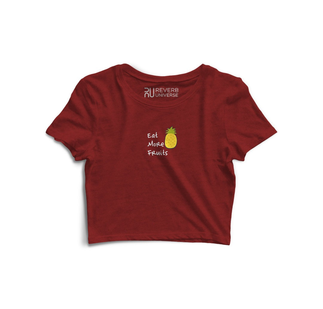 Eat More Fruits Graphic Crop Top