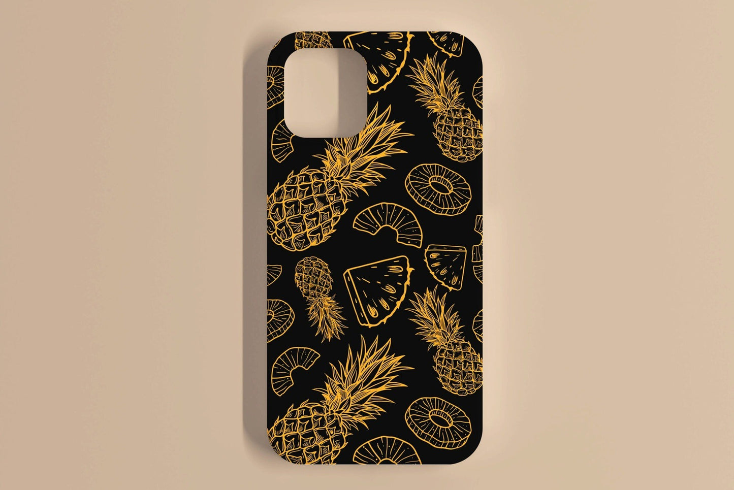 Golden Sliced Pineapple Mobile Cover