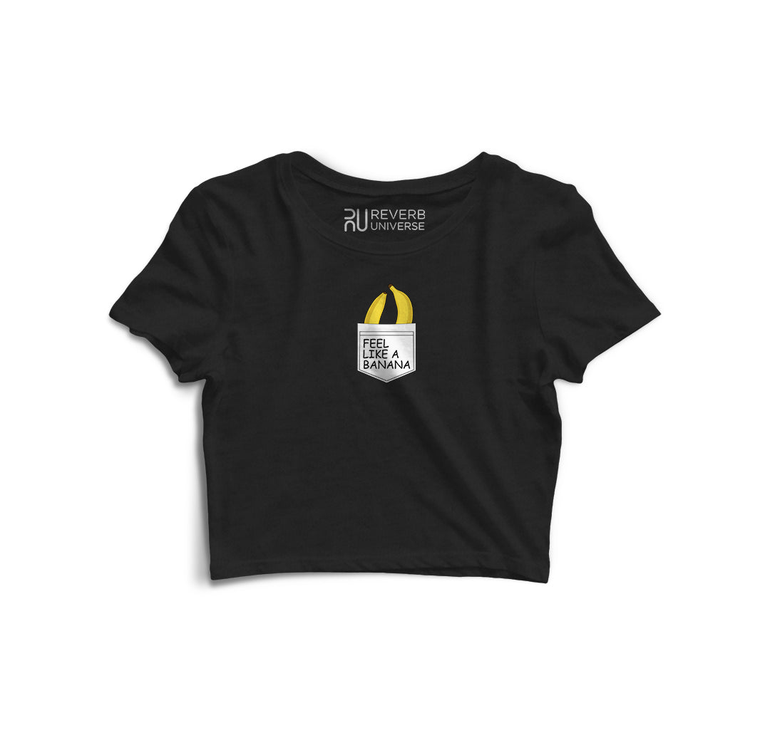 Feel Like Banana Graphic Crop Top
