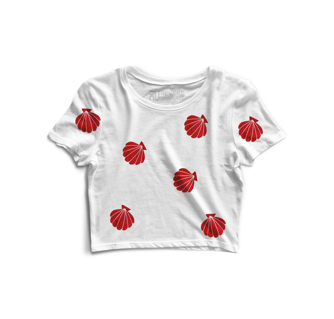 Red Oysters Graphic Fusion Crop Top
