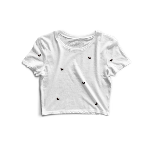 Hearts Graphic Fusion Crop Top