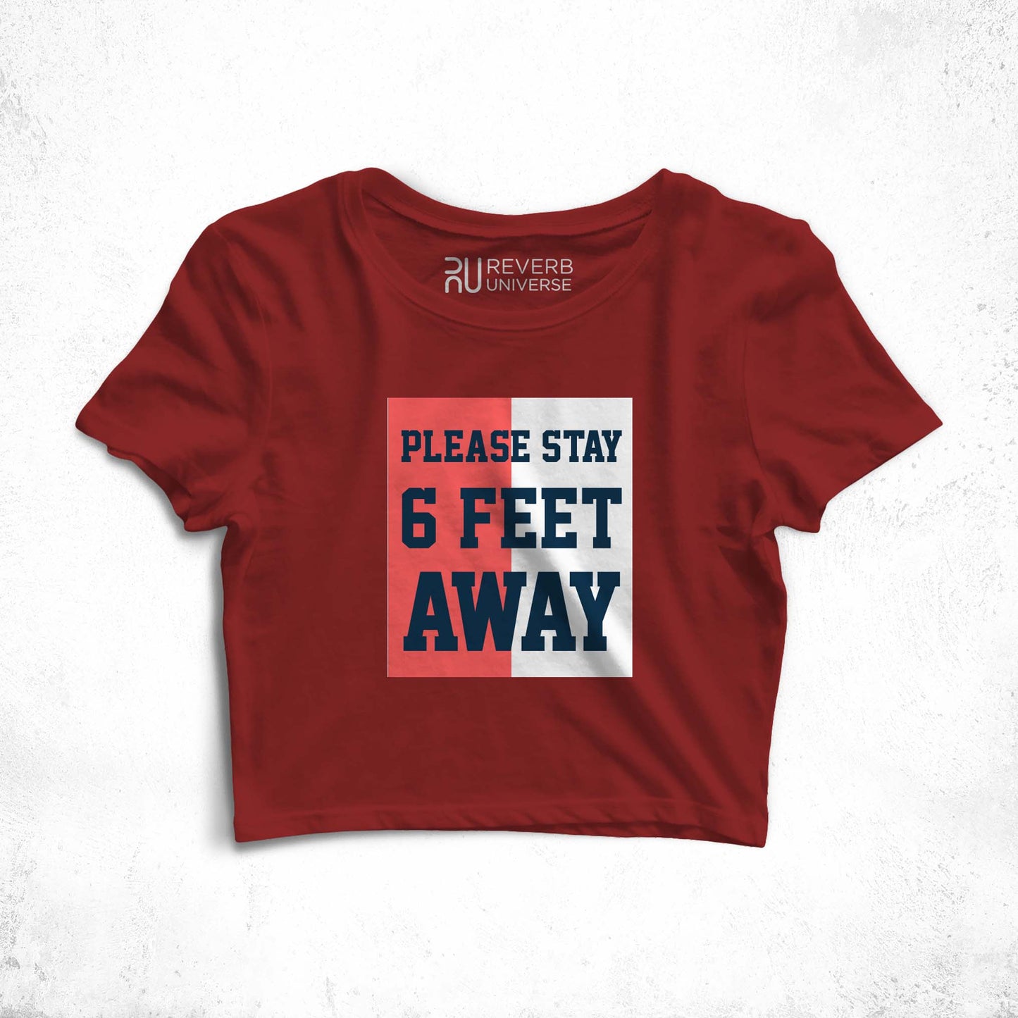 6 Feet Away Graphic Crop Top