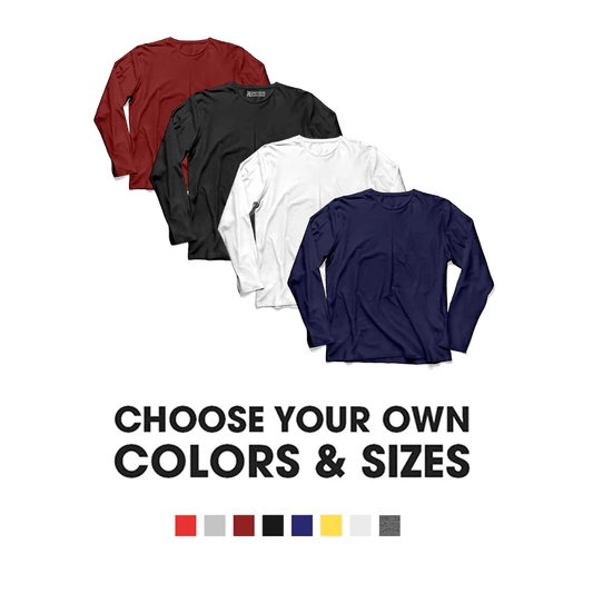 Women's Pack of 4 Basic Long Sleeve Relaxed Tees