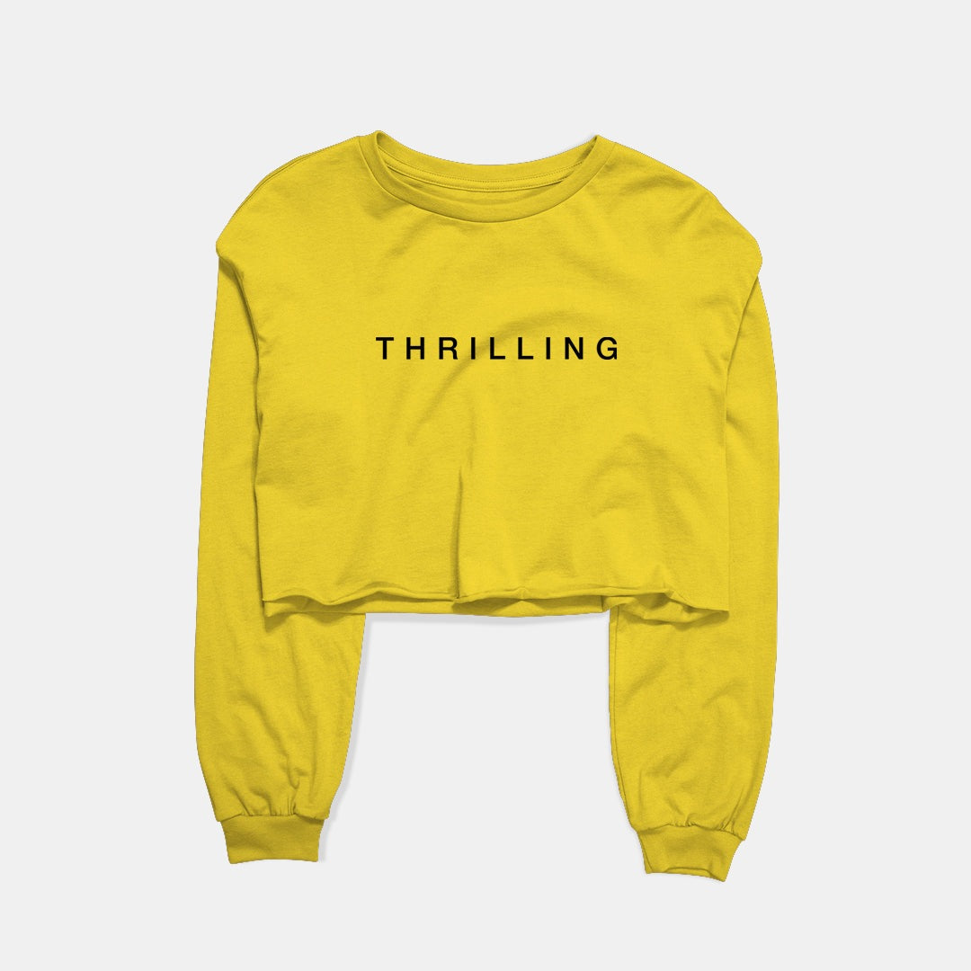 Thrilling Graphic Cropped Sweatshirt