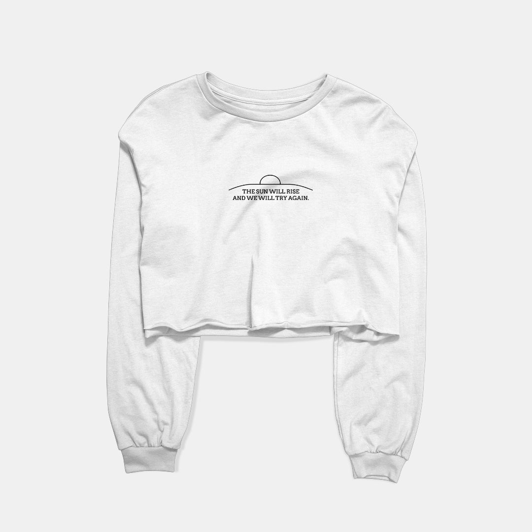 Sun Will Rise Graphic Cropped Sweatshirt