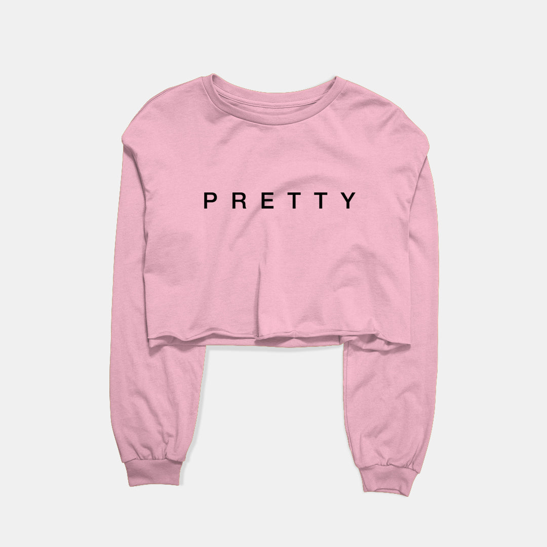 Pretty Graphic Cropped Sweatshirt