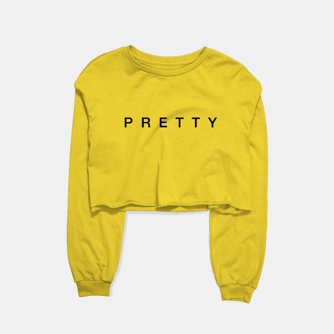 Pretty Graphic Cropped Sweatshirt
