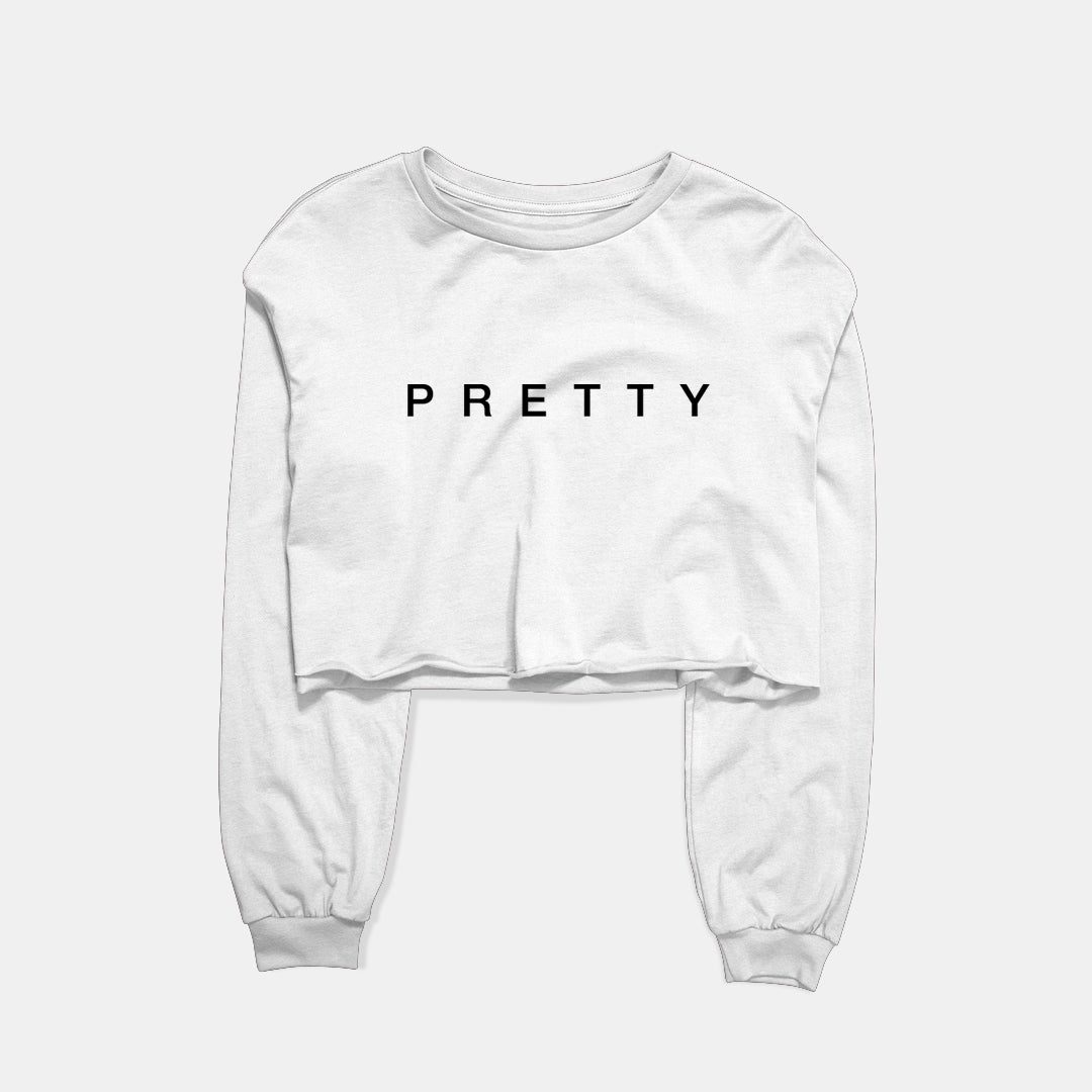 Pretty Graphic Cropped Sweatshirt