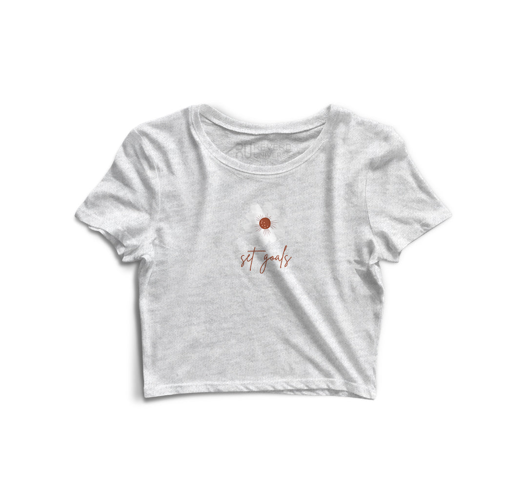 Set Goals Graphic Crop Top