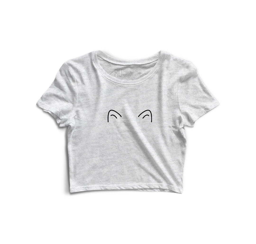 Cat Ears Graphic Crop Top