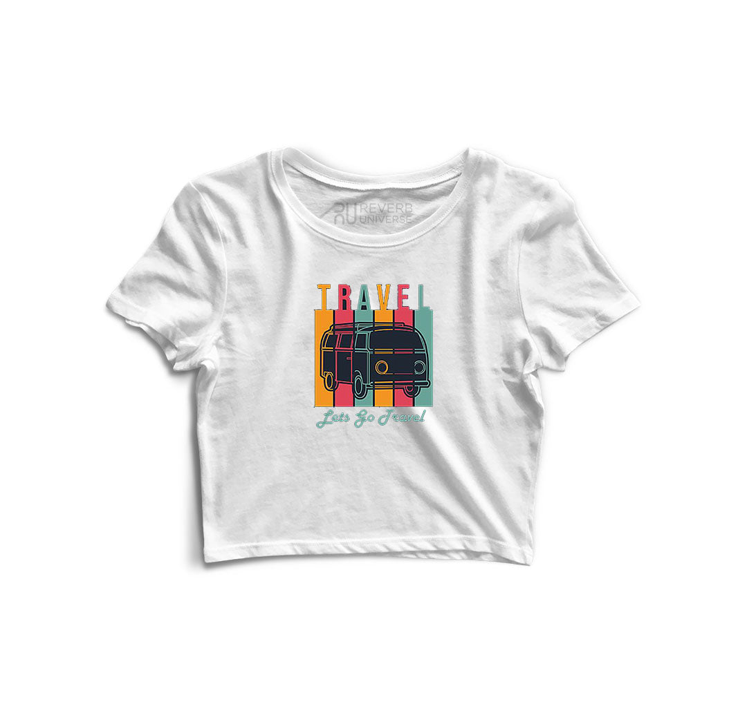 Let's Go Travel Graphic Crop Top