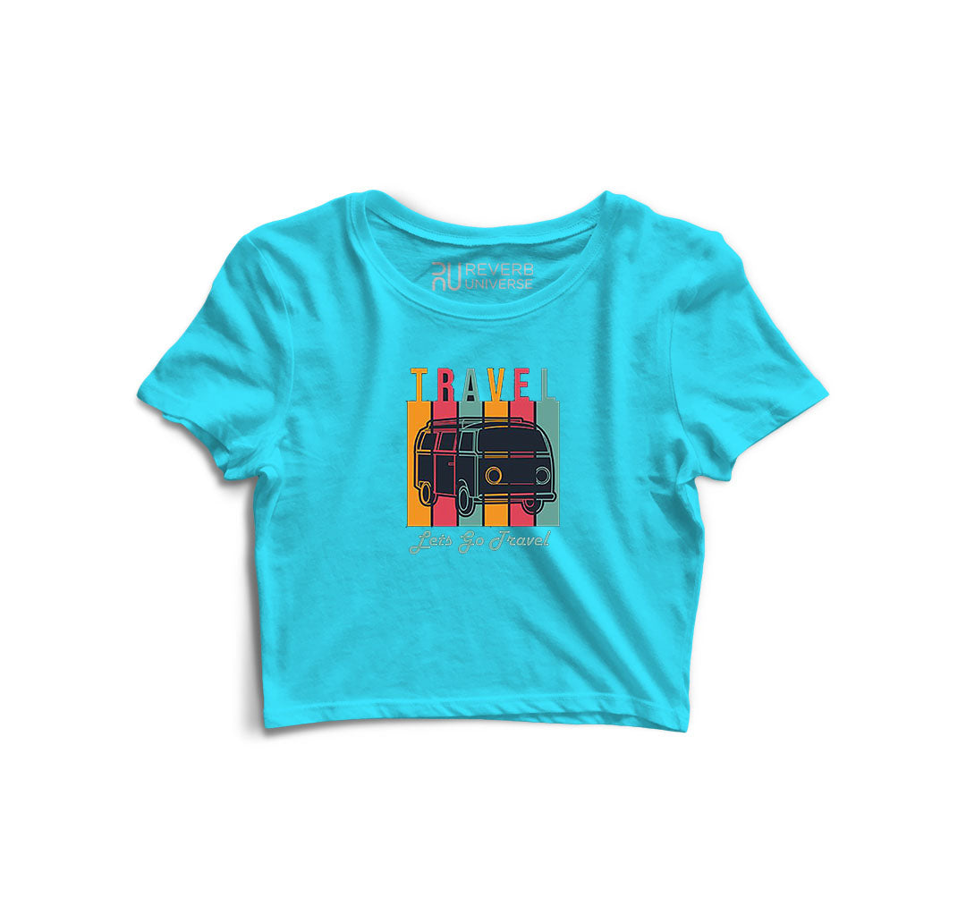 Let's Go Travel Graphic Crop Top