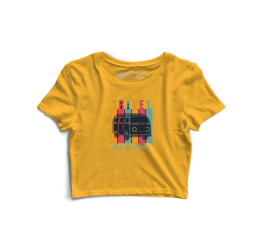 Let's Go Travel Graphic Crop Top