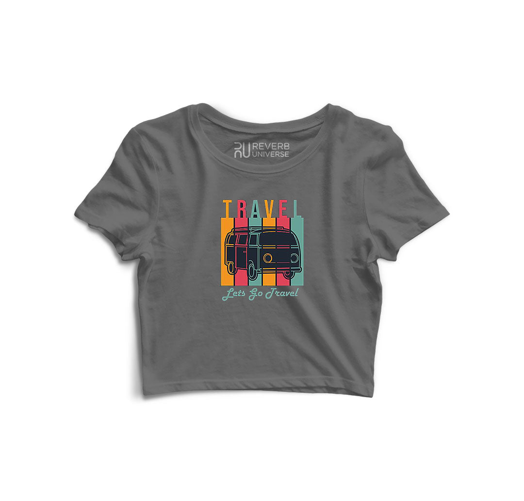 Let's Go Travel Graphic Crop Top
