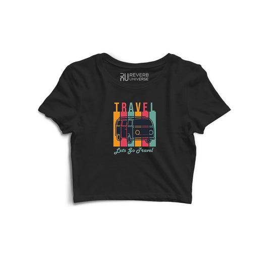 Let's Go Travel Graphic Crop Top