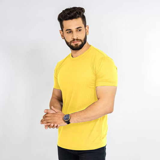 Basic Yellow Half Sleeve Tee
