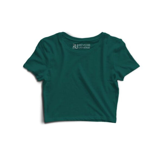 Basic Army Green Crop Top