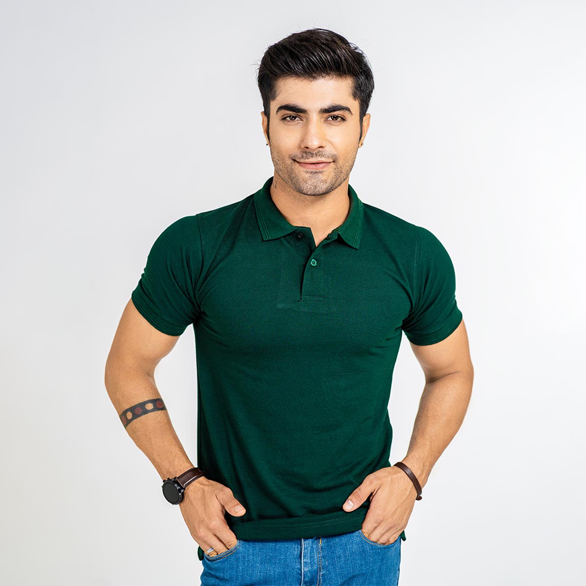 Dark Green Unisex Polo Tshirt