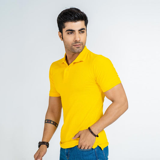 Yellow Unisex Polo Tshirt