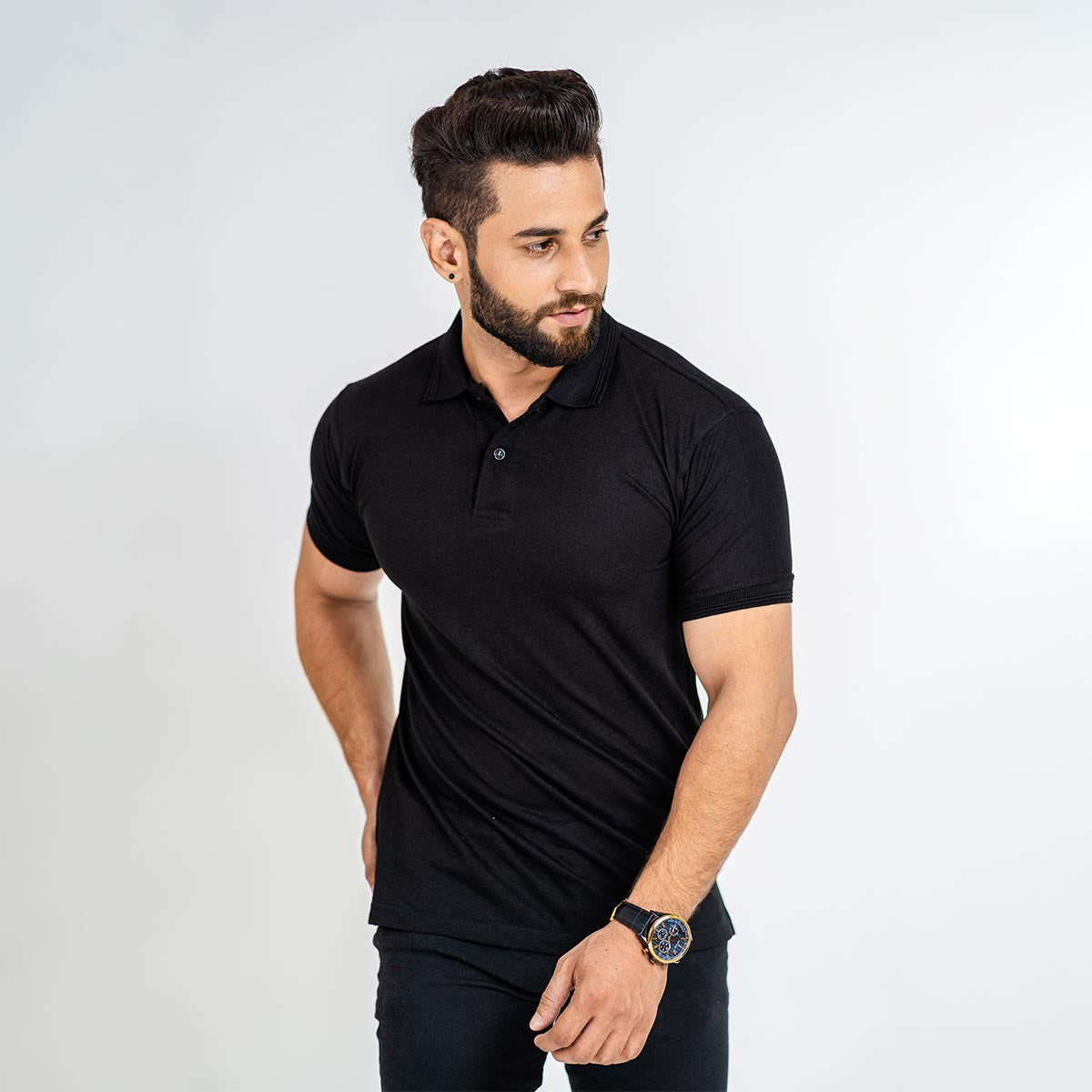 Black Unisex Polo Tshirt