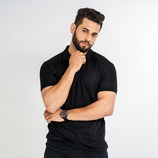 Black Unisex Polo Tshirt