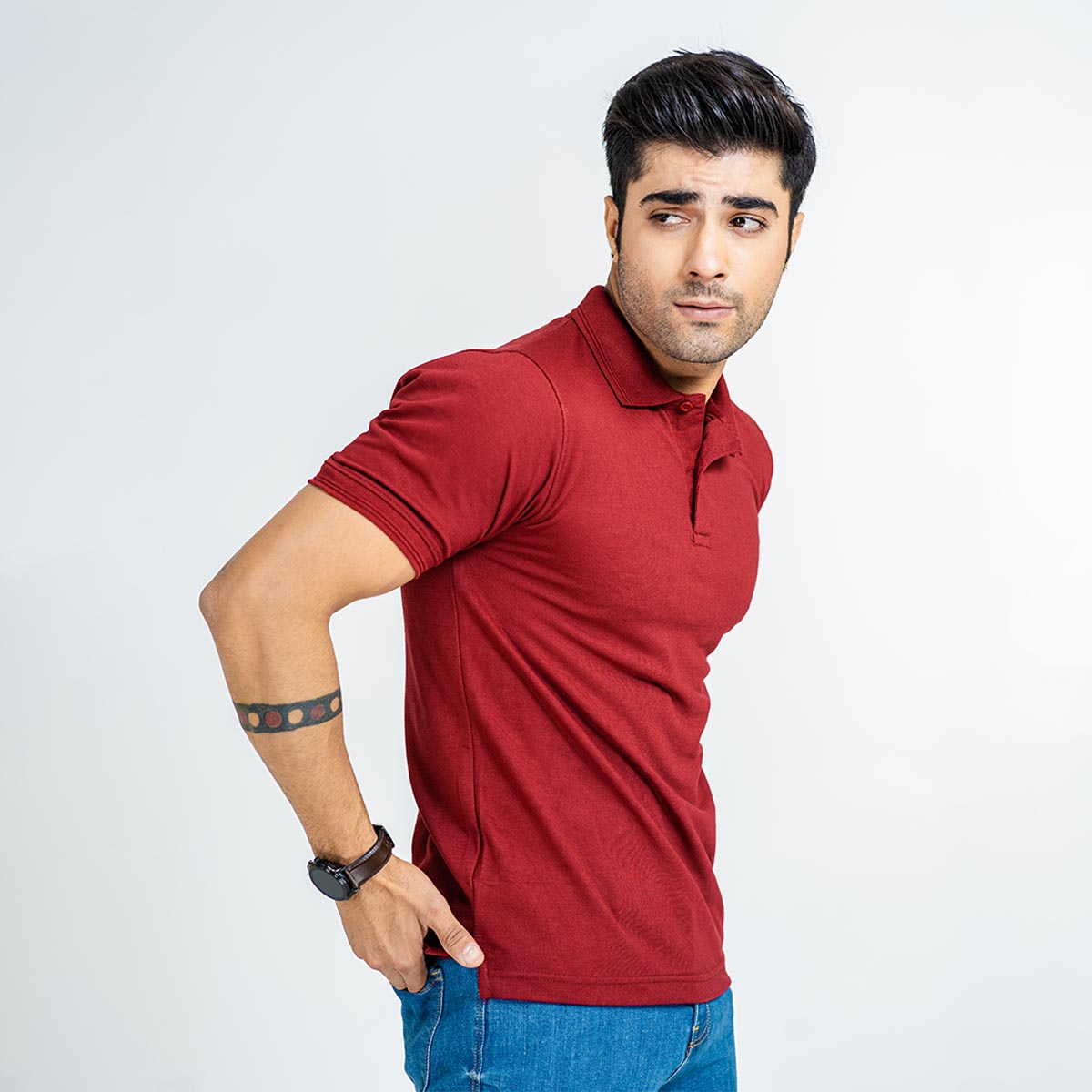 Maroon Unisex Polo Tshirt
